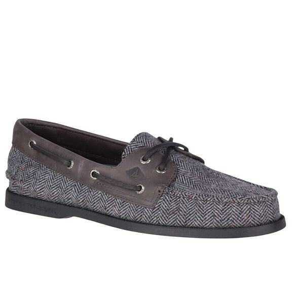 Sperry Top Sider Men Daytona 2 Eye Tailored Boat Shoes Wool Grey US 10